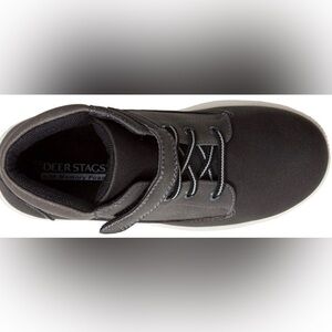 NEW WO TAGS/ Boys Designer Black and Gray Boots